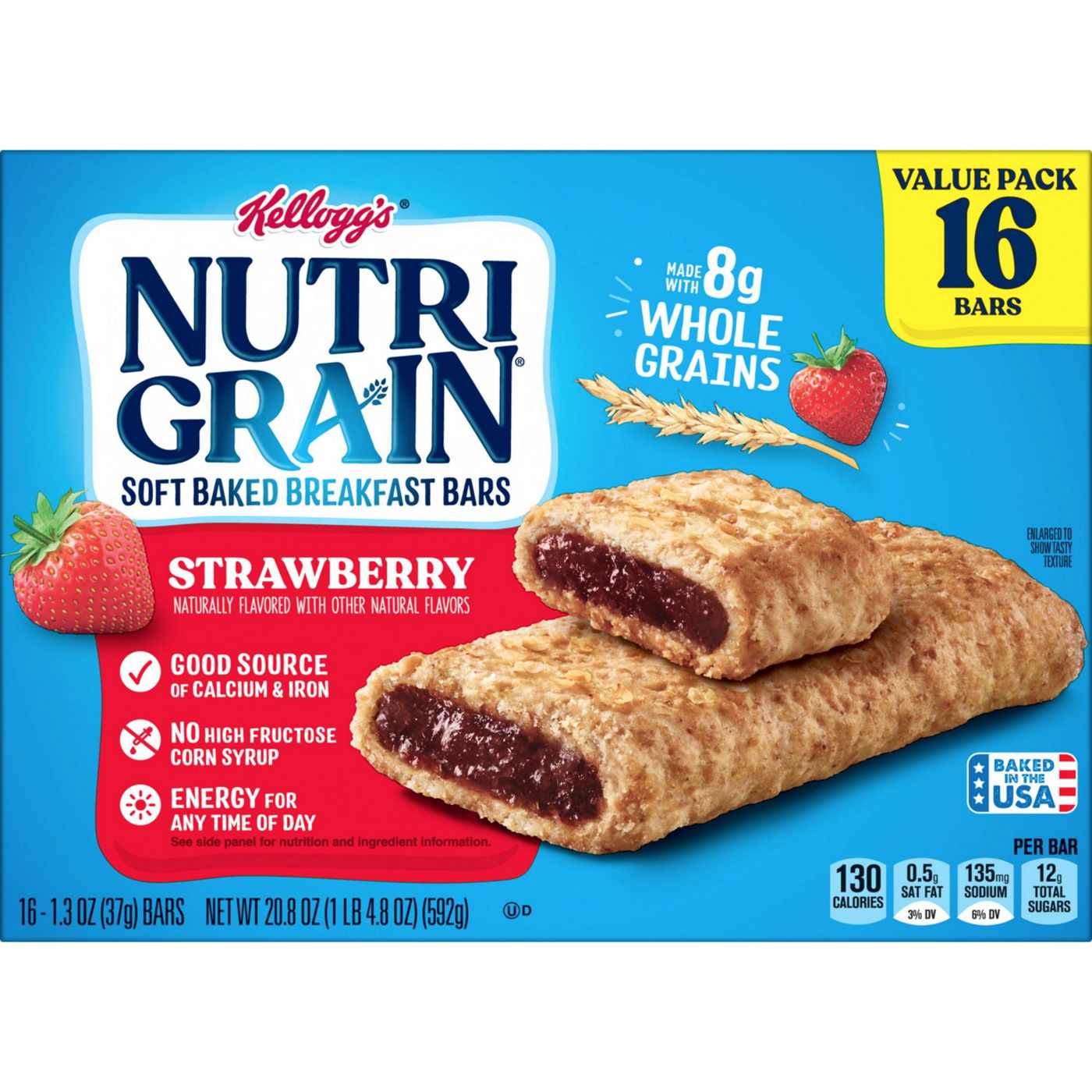 Nutri-Grain Strawberry Soft Baked Breakfast Bars; image 1 of 5