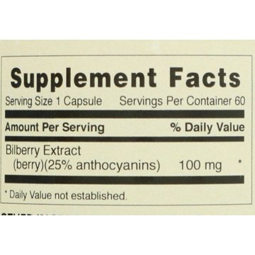 Central Market Live Well Bilberry Extract 100 mg Vegetarian Capsules
