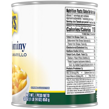 Bush's Best Golden Hominy, 30 oz