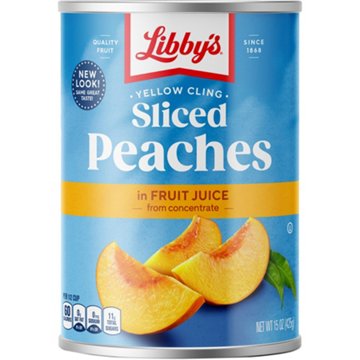 Libby's Yellow Cling Sliced Peaches in Fruit Juice, 15 oz