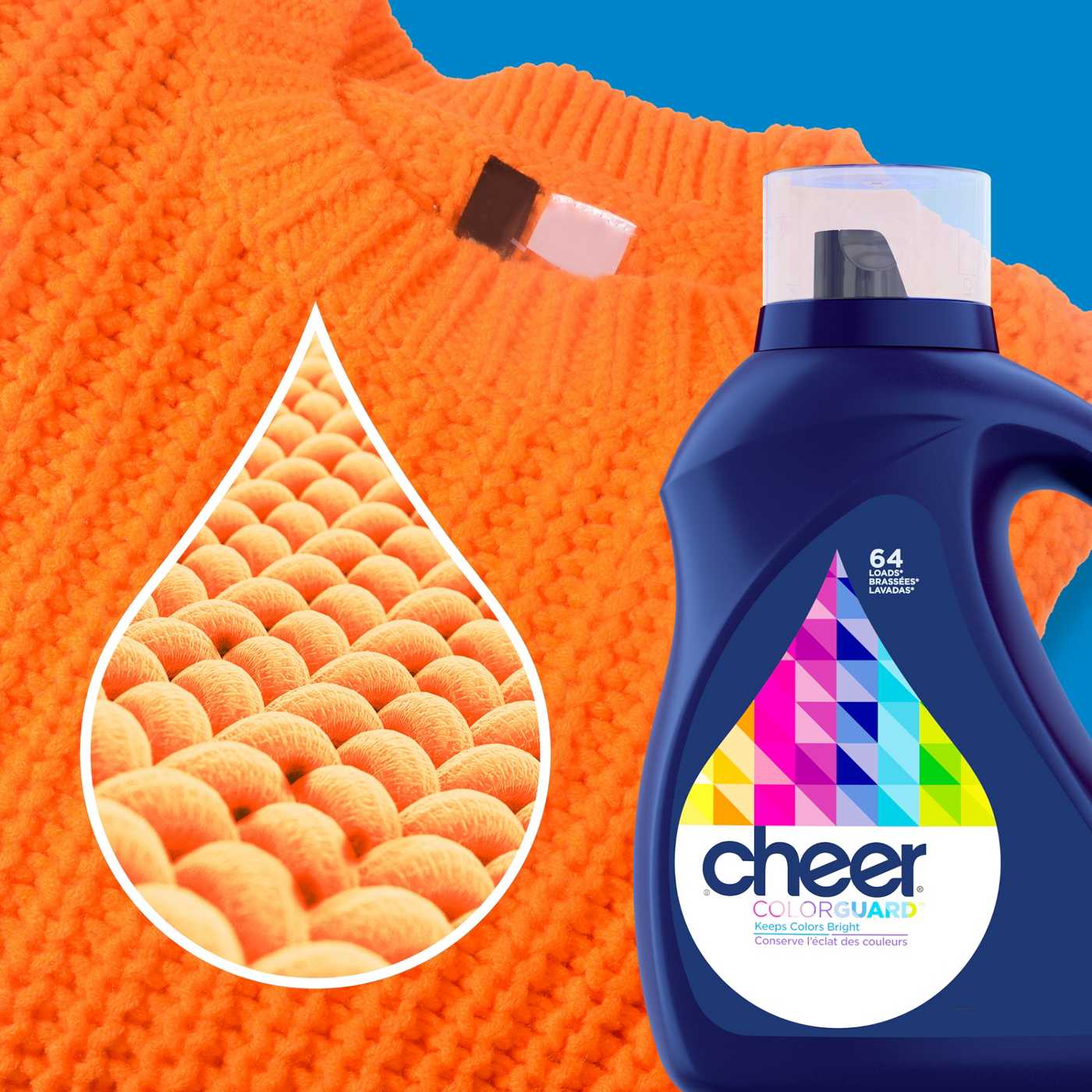Cheer Colorguard HE Liquid Laundry Detergent, 64 Loads; image 9 of 10