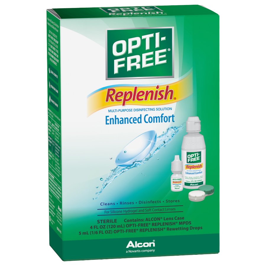 OPTI-FREE Replenish Multi-Purpose Disinfecting Solution Travel Pack ...