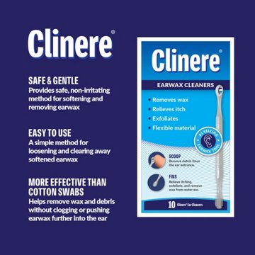 CLINERE Earwax Cleaners, 10 ct