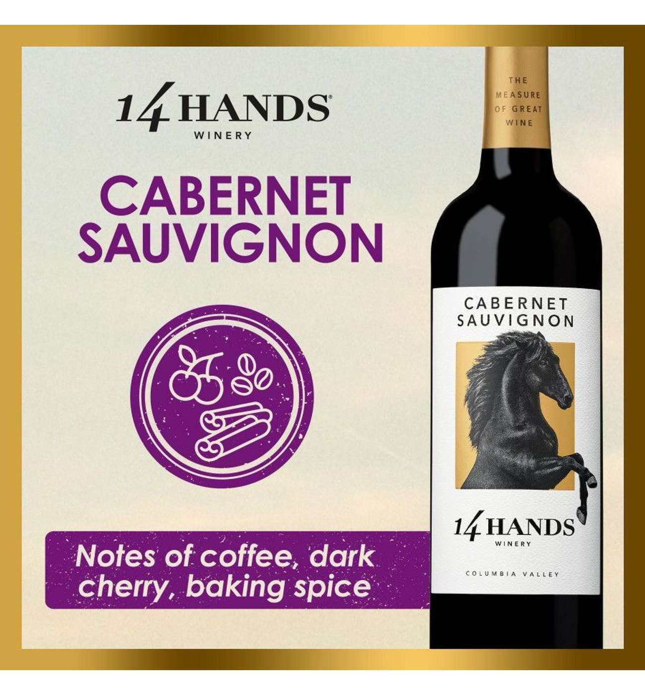 14 Hands Cabernet Sauvignon Washington Red Wine; image 5 of 5