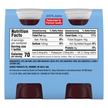 Gerber Fruit Juice - Apple Prune