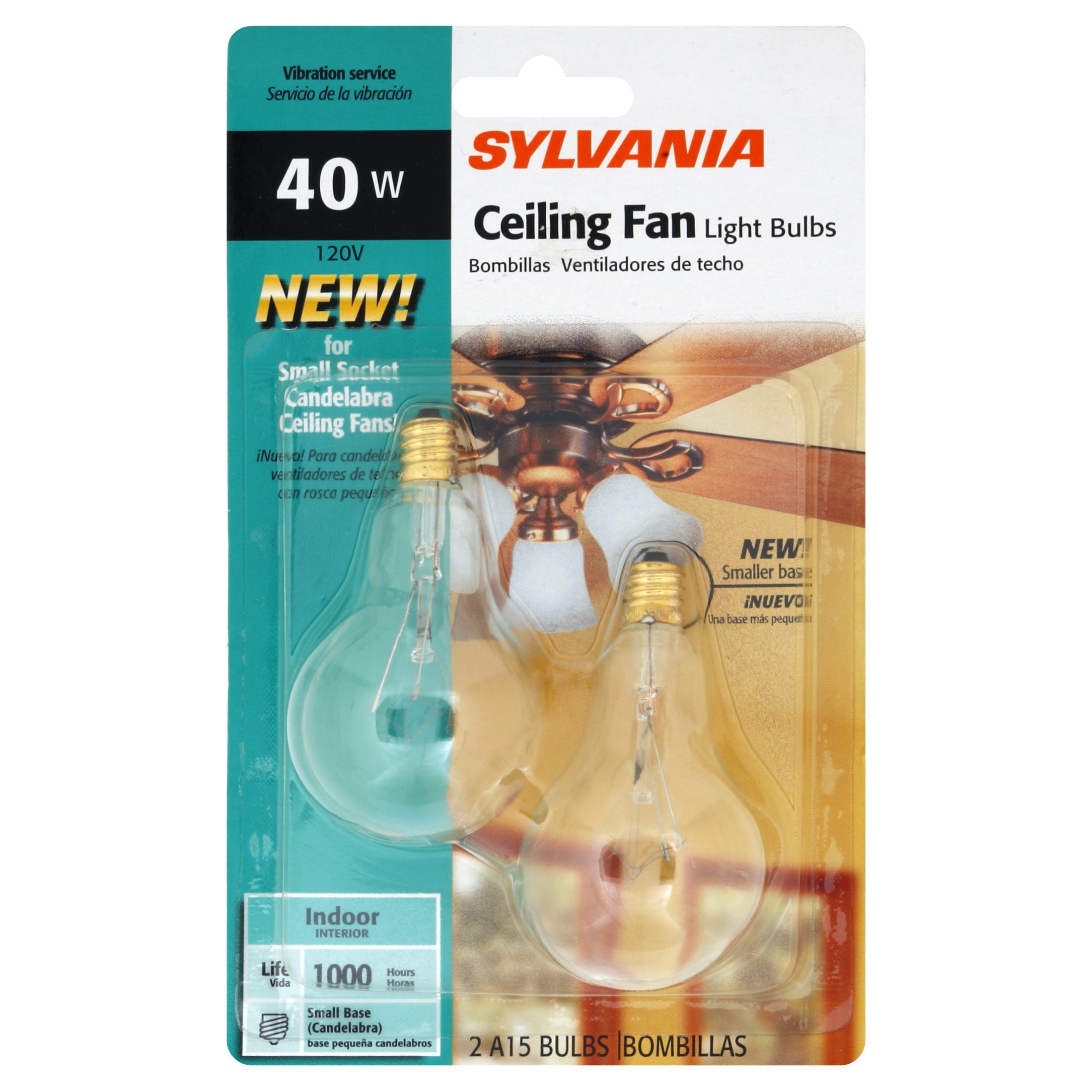 Sylvania 40 Watt A15 Clear Ceiling Fan Light Bulbs Shop Home