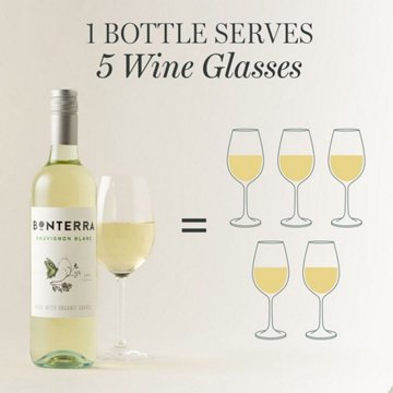 Bonterra Organic Sauvignon Blanc California White Wine, 750 mL