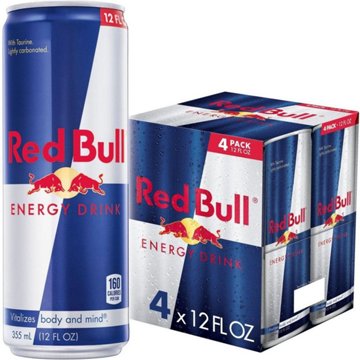 Red Bull Original Energy Drink 4 pk Cans, 12 oz