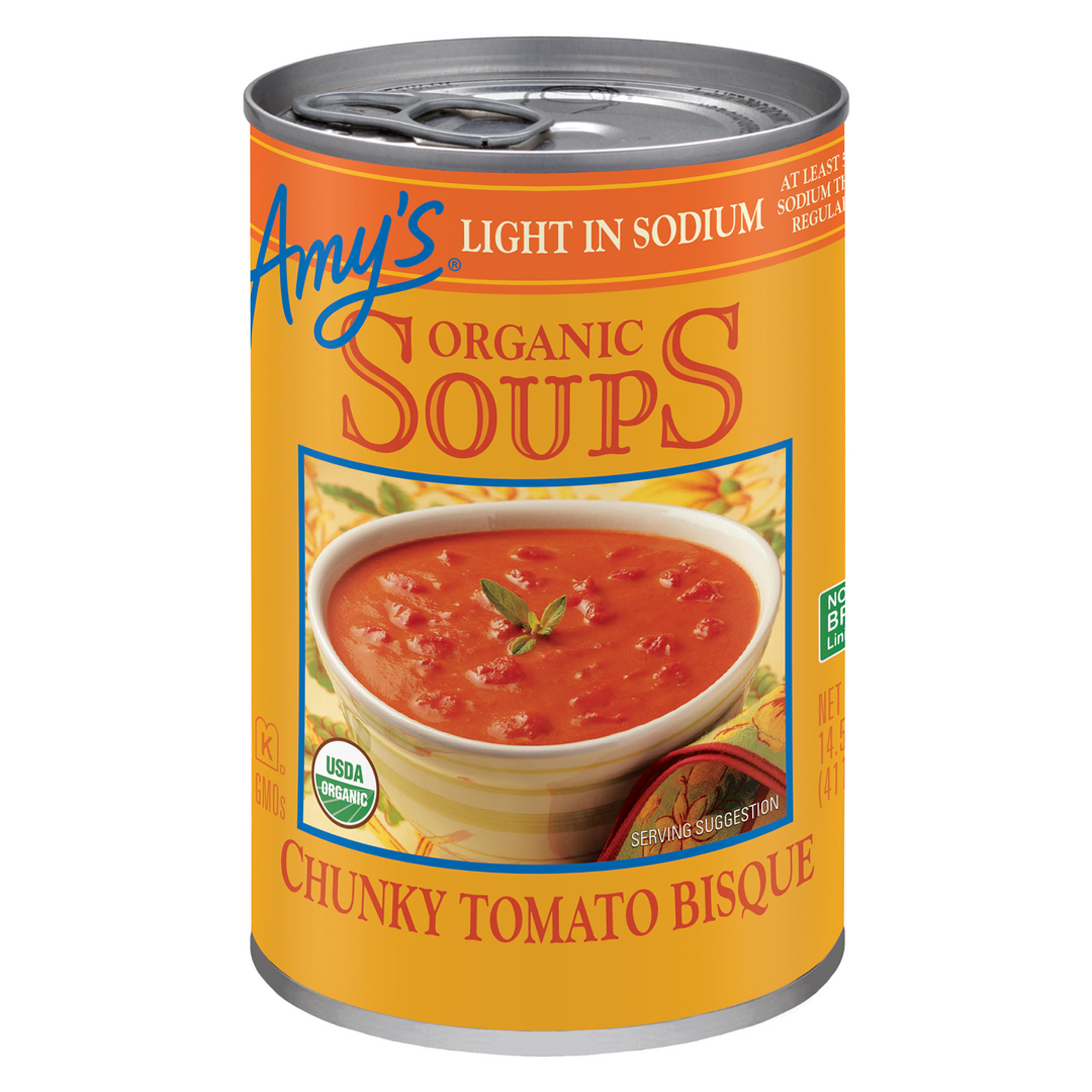 Amy's Organic Light in Sodium Chunky Tomato Bisque Soup Shop Soups