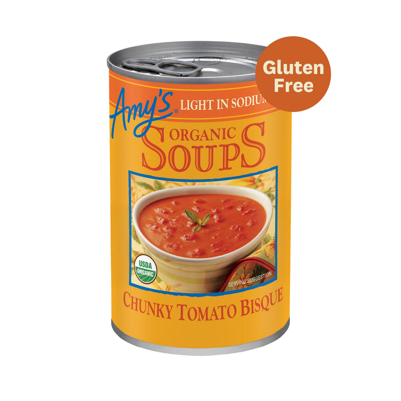 Amy's Organic Light in Sodium Chunky Tomato Bisque Soup; image 5 of 12