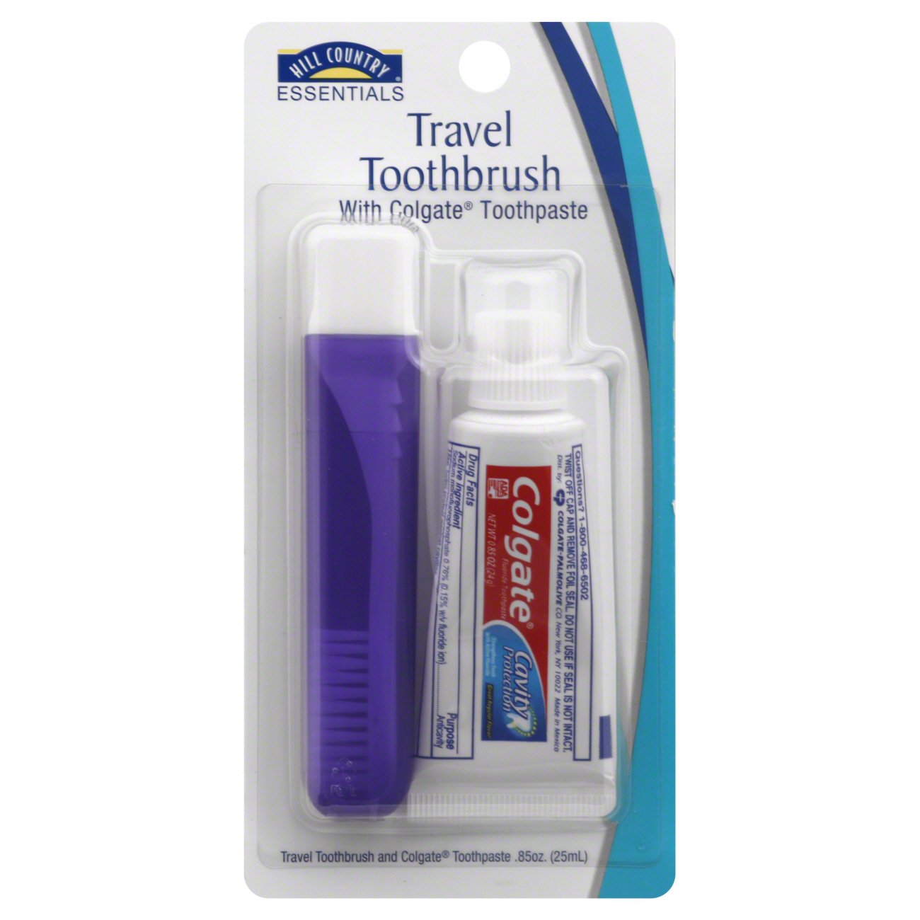 Hill Country Essentials Travel Size Toothbrush With Colgate Toothpaste ...