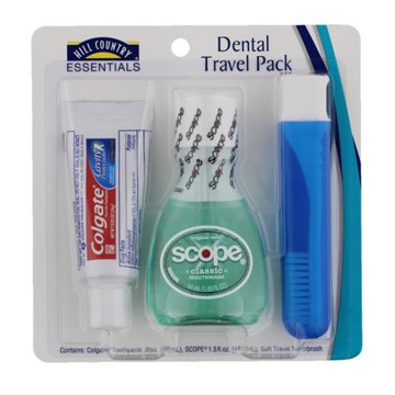 Hill Country Essentials Travel Size Dental Pack - Assorted