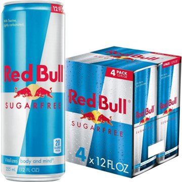 Red Bull Sugar Free Original Energy Drink 4 pk Cans, 12 oz