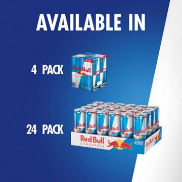 Red Bull Sugar Free Original Energy Drink 4 pk Cans, 12 oz
