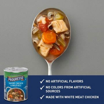 Progresso Reduced Sodium Savory Chicken & Wild Rice Soup