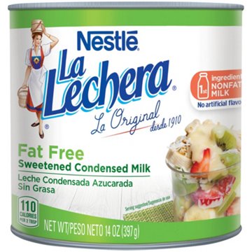 Nestle La Lechera Fat Free Sweetened Condensed Milk, 14 oz