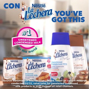 Nestle La Lechera Fat Free Sweetened Condensed Milk, 14 oz