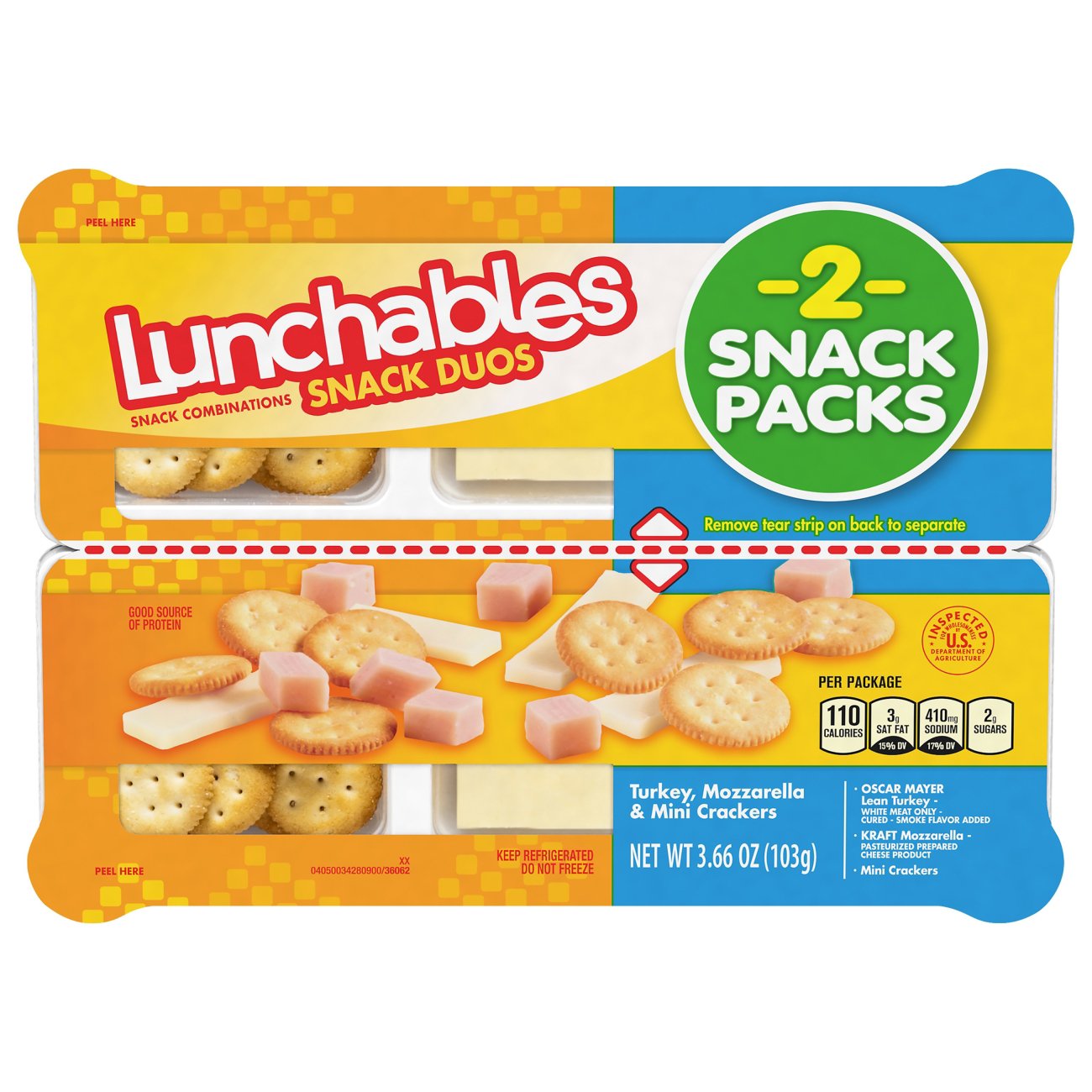 Oscar Mayer Lunchables Snack Duos Turkey Mozzarella and Mini Ritz