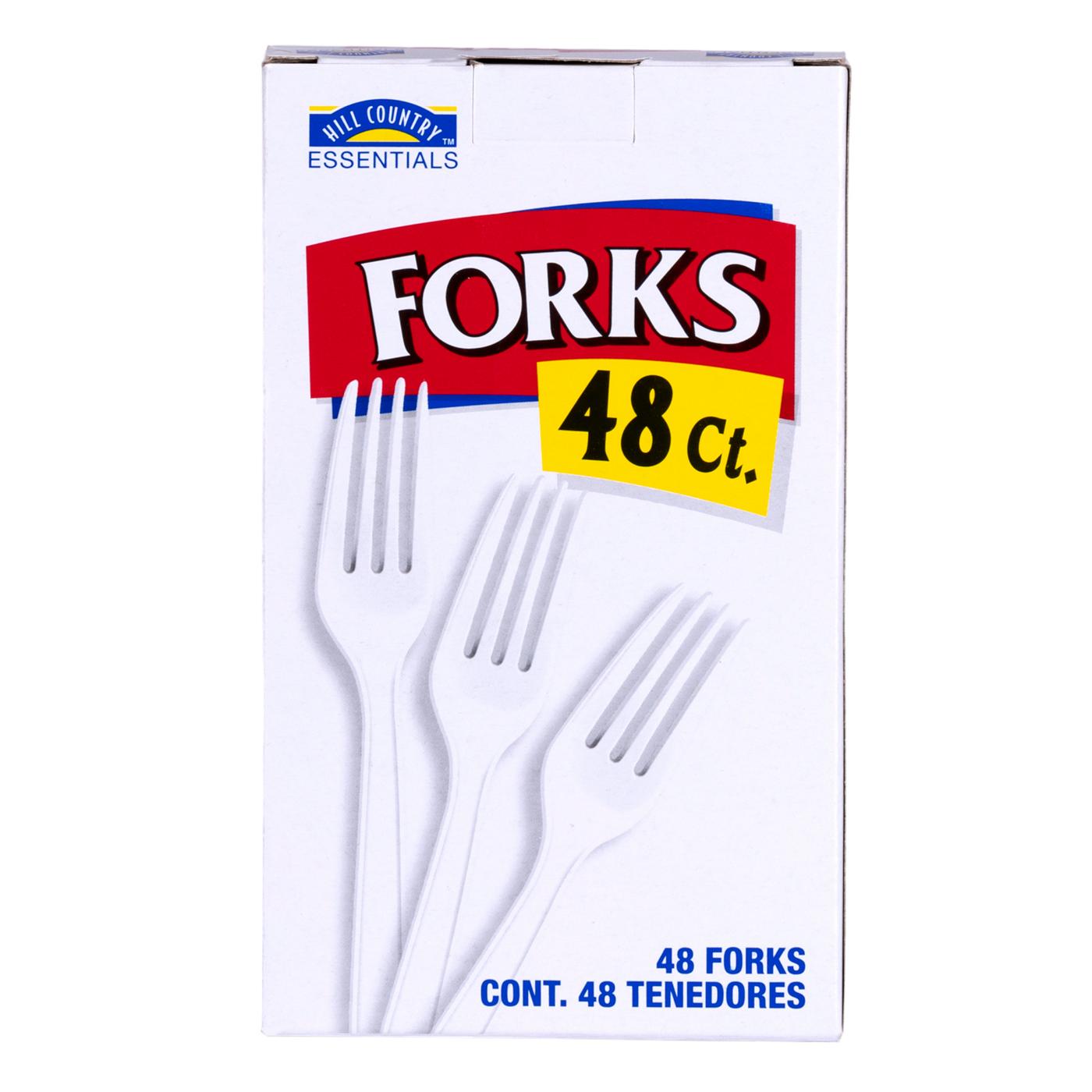 Hill Country Essentials Plastic Forks - White; image 1 of 3