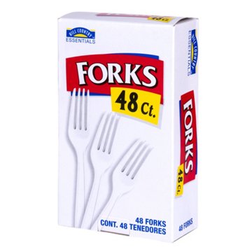 Hill Country Essentials Plastic Forks - White, 48 ct