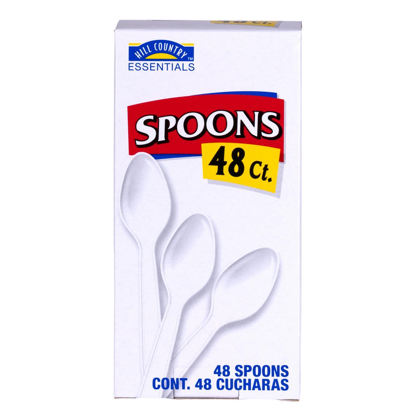 Hill Country Essentials Plastic Spoons - White; image 1 of 3