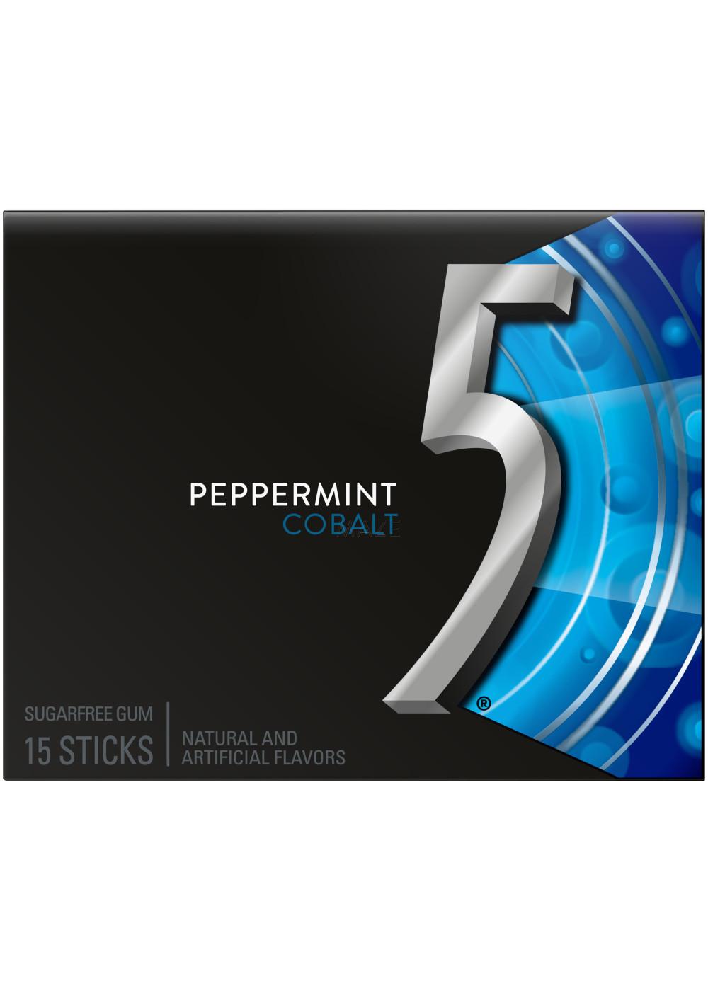 Wrigley's 5 Peppermint Cobalt Sugar Free Gum; image 1 of 5