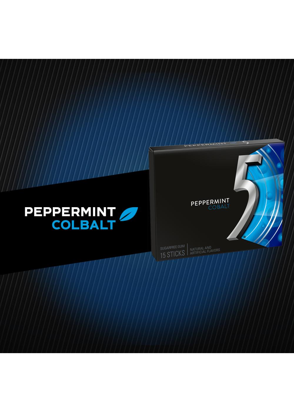 Wrigley's 5 Peppermint Cobalt Sugar Free Gum; image 4 of 5