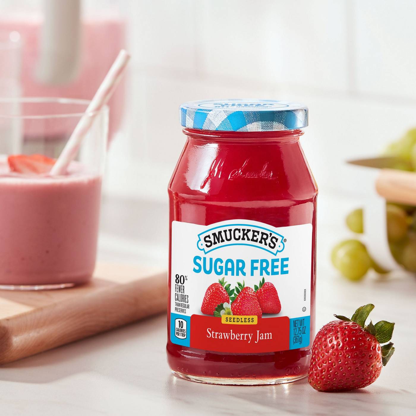 Smucker's Sugar Free Seedless Strawberry Jam; image 2 of 5