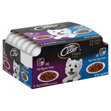 Cesar Filets in Gravy Adult Wet Dog Food - Filet Mignon and New York Strip Flavors