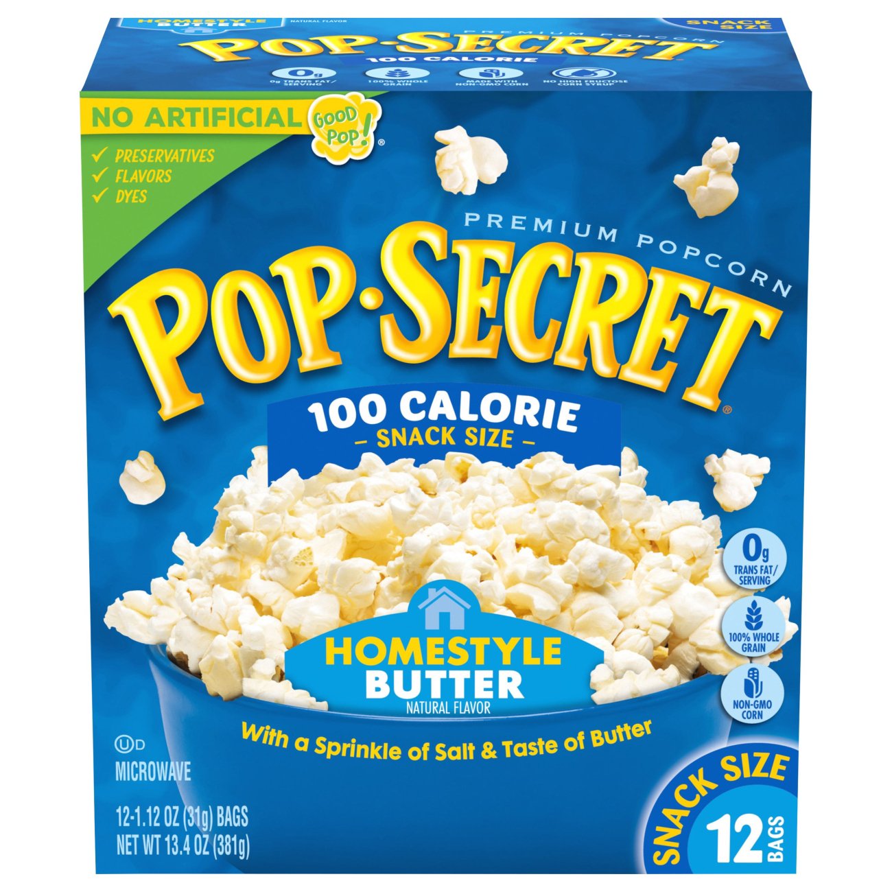 Pop Secret 100 Calorie Homestyle Popcorn Snack Size Bags Shop Popcorn at HEB