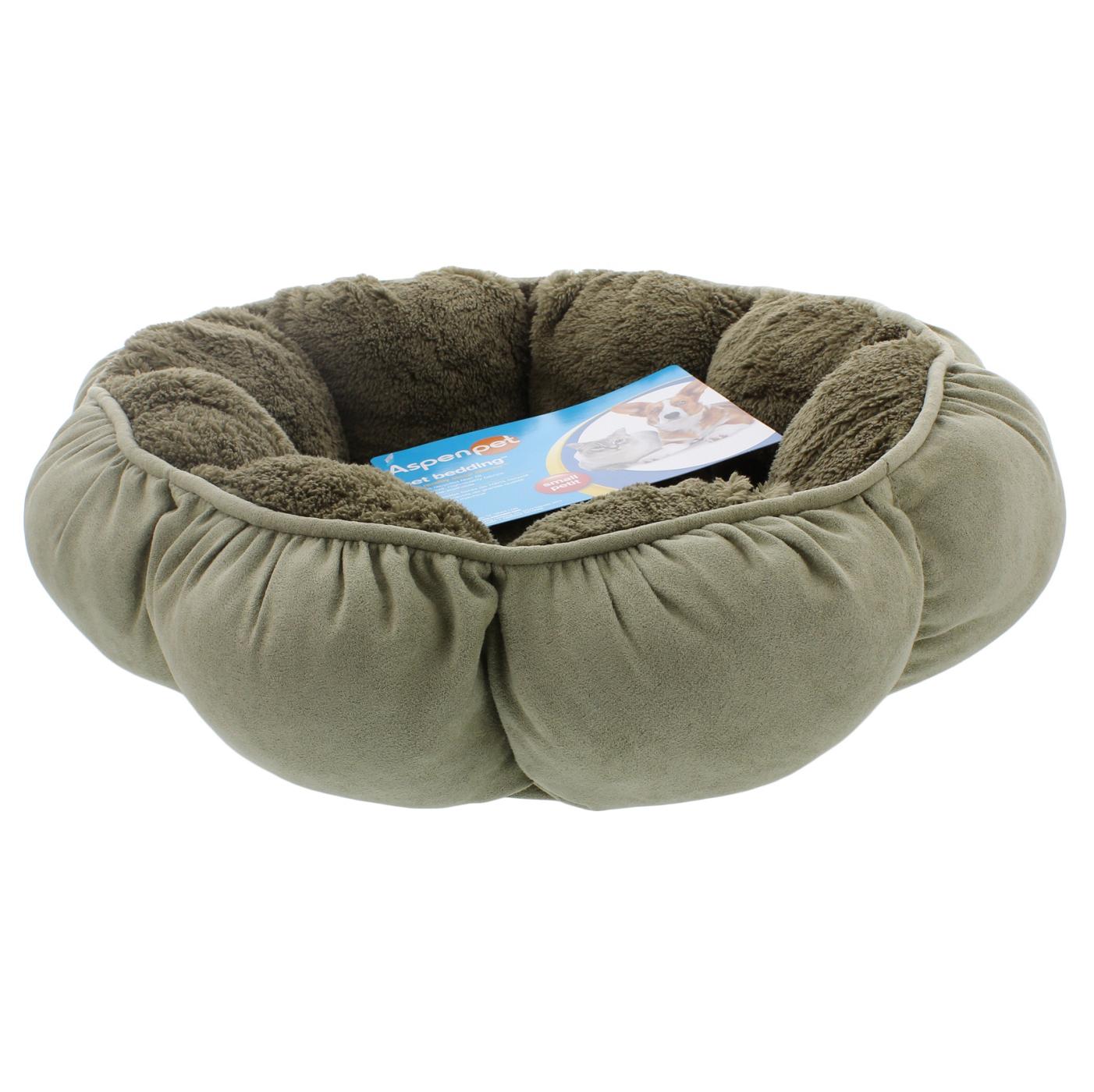 Aspen Pet Puffy Round Pet Bed, 18"x18"; image 1 of 2