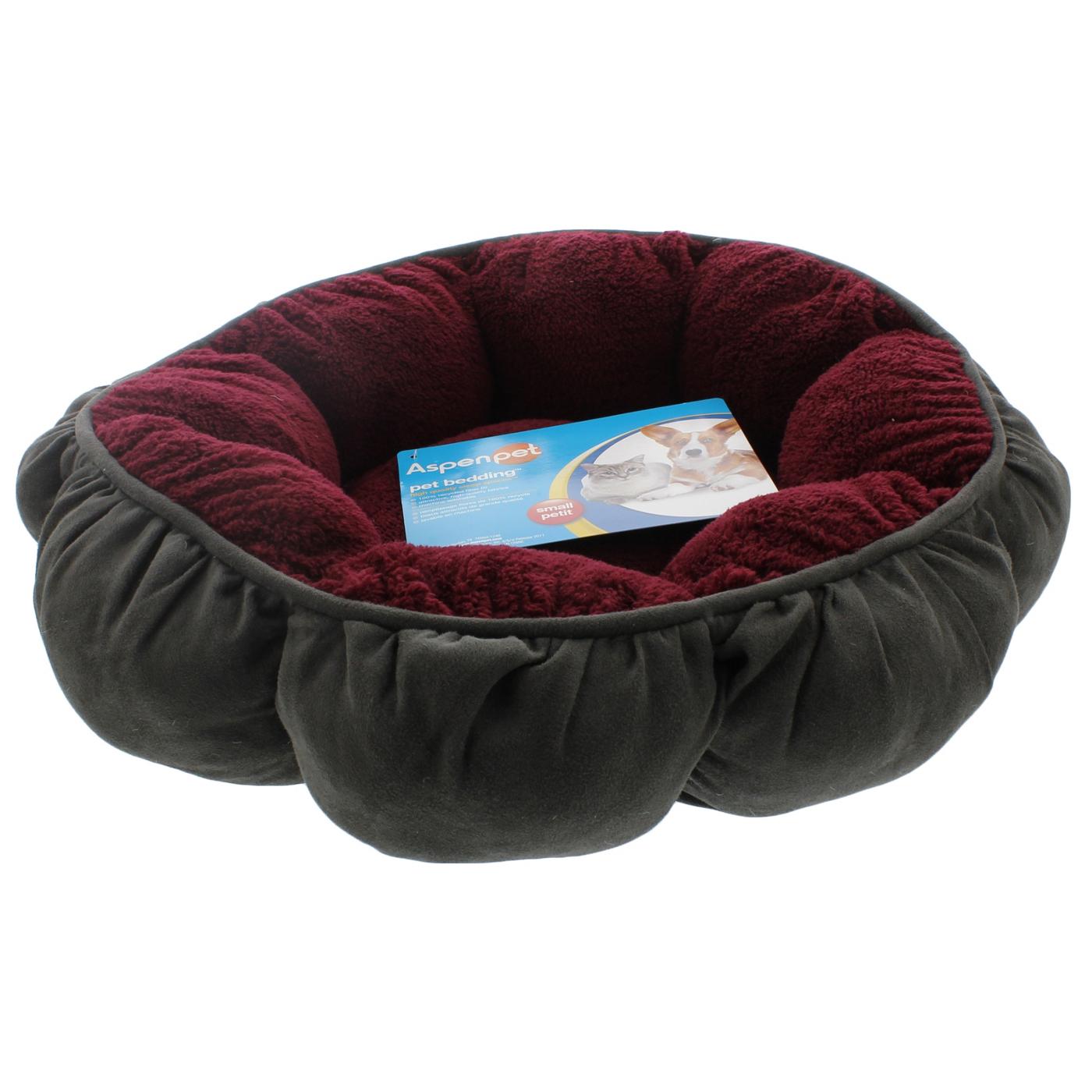 Aspen Pet Puffy Round Pet Bed, 18"x18"; image 2 of 2