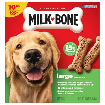 MilkBone Original Biscuits Large Dog Treats, 10 lbs