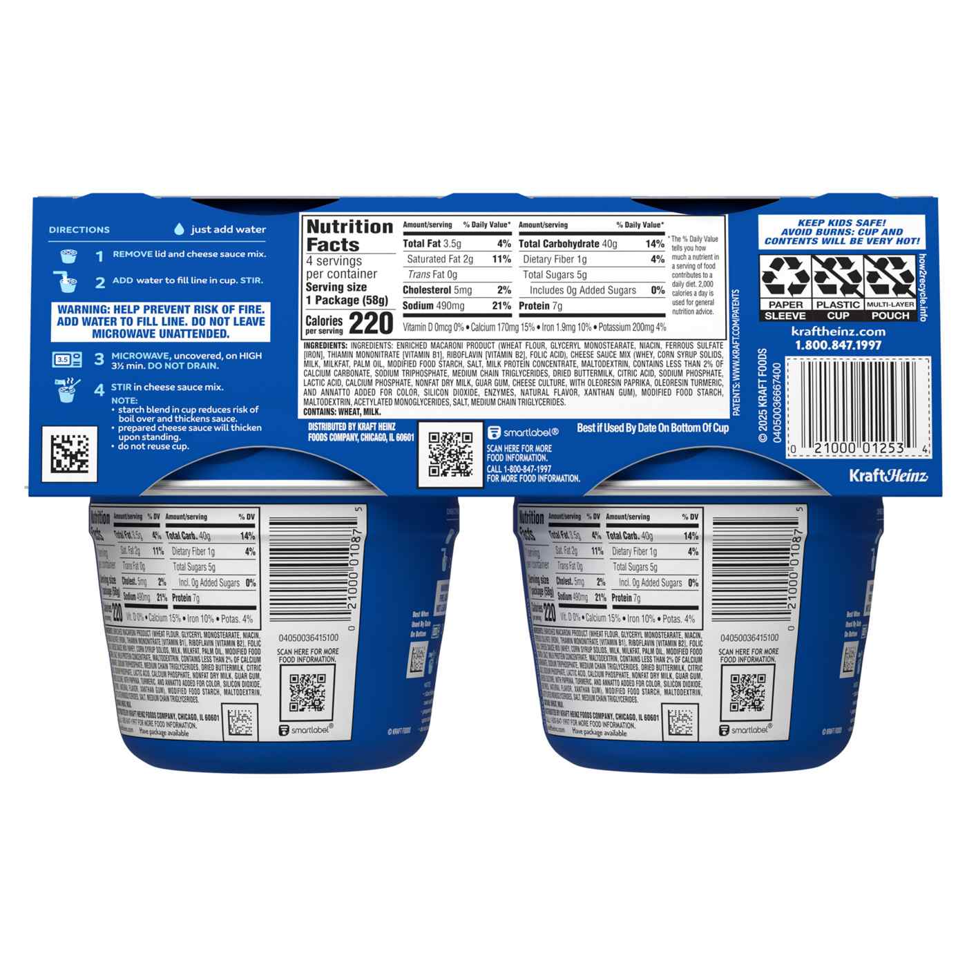 Kraft Easy Mac Original Flavor Mac and Cheese Cups; image 2 of 2
