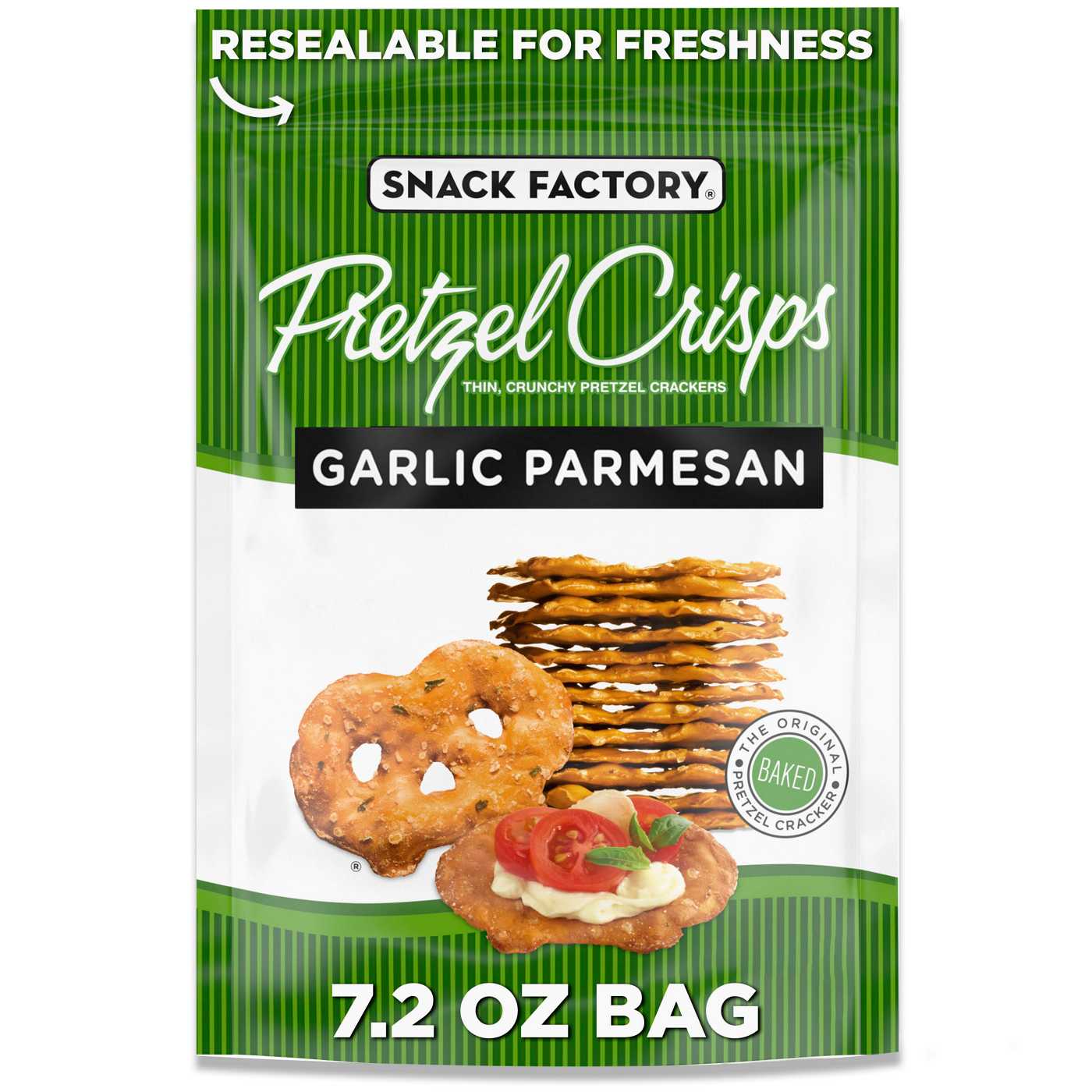 Snack Factory Garlic Parmesan Pretzel Crisps; image 1 of 8