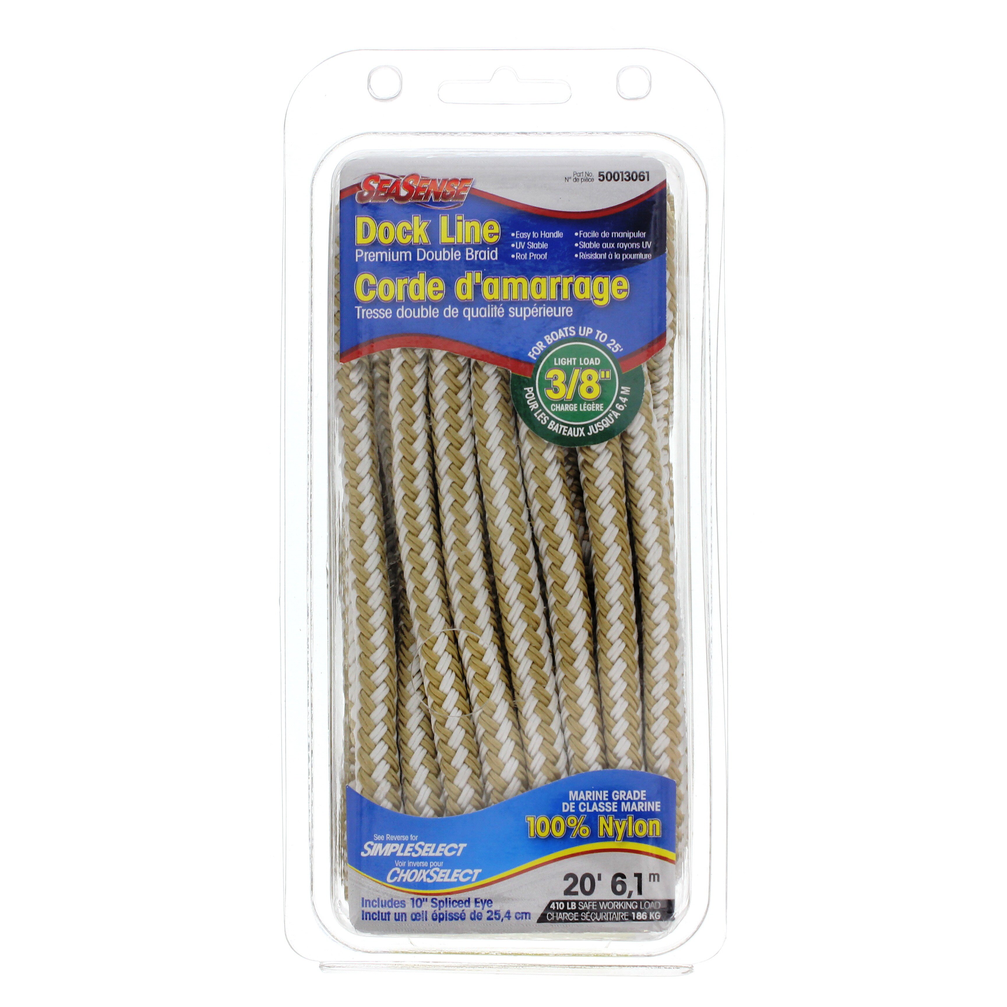 SeaSense 3/8" Premium Double Braid Dock Line Shop Patio & Outdoor at HEB