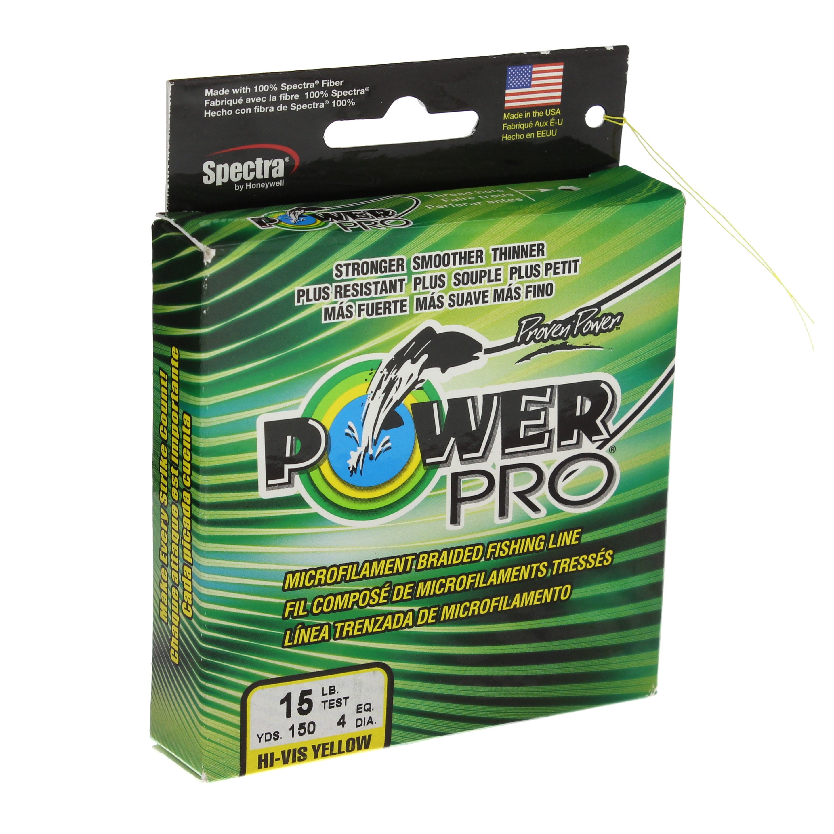 PowerPro HiVis Yellow 15 LB Microfilament Braided Fishing Line Shop