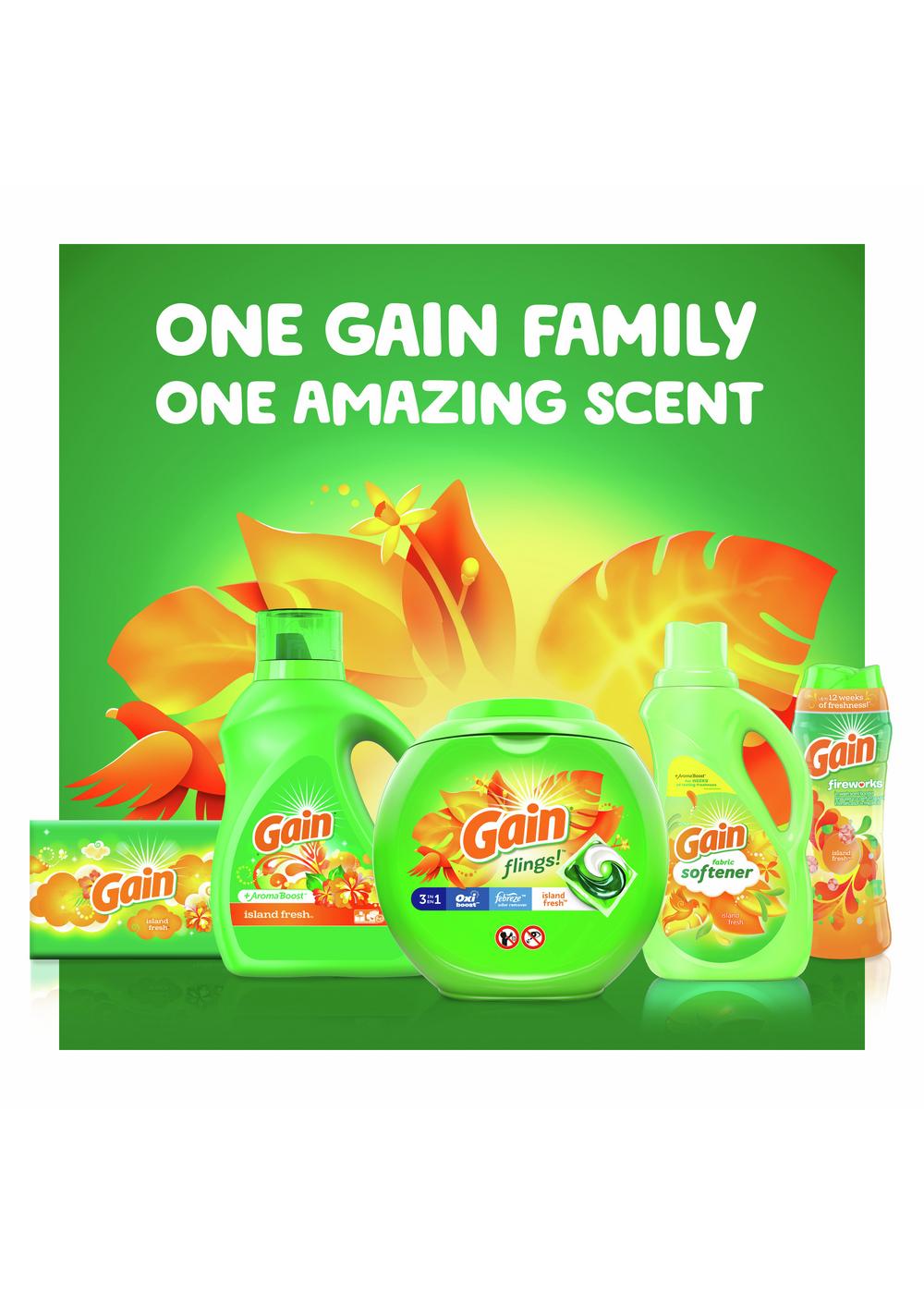 Gain + Aroma Boost HE Liquid Laundry Detergent, 32 Loads - Island Fresh; image 8 of 8