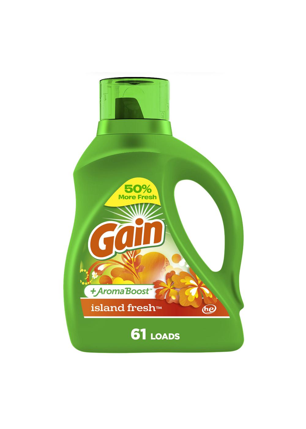 Gain + Aroma Boost HE Liquid Laundry Detergent, 61 Loads - Island Fresh; image 1 of 8