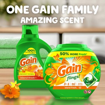 Gain Liquid Laundry Detergent, 61 Loads - Island Fresh Scent