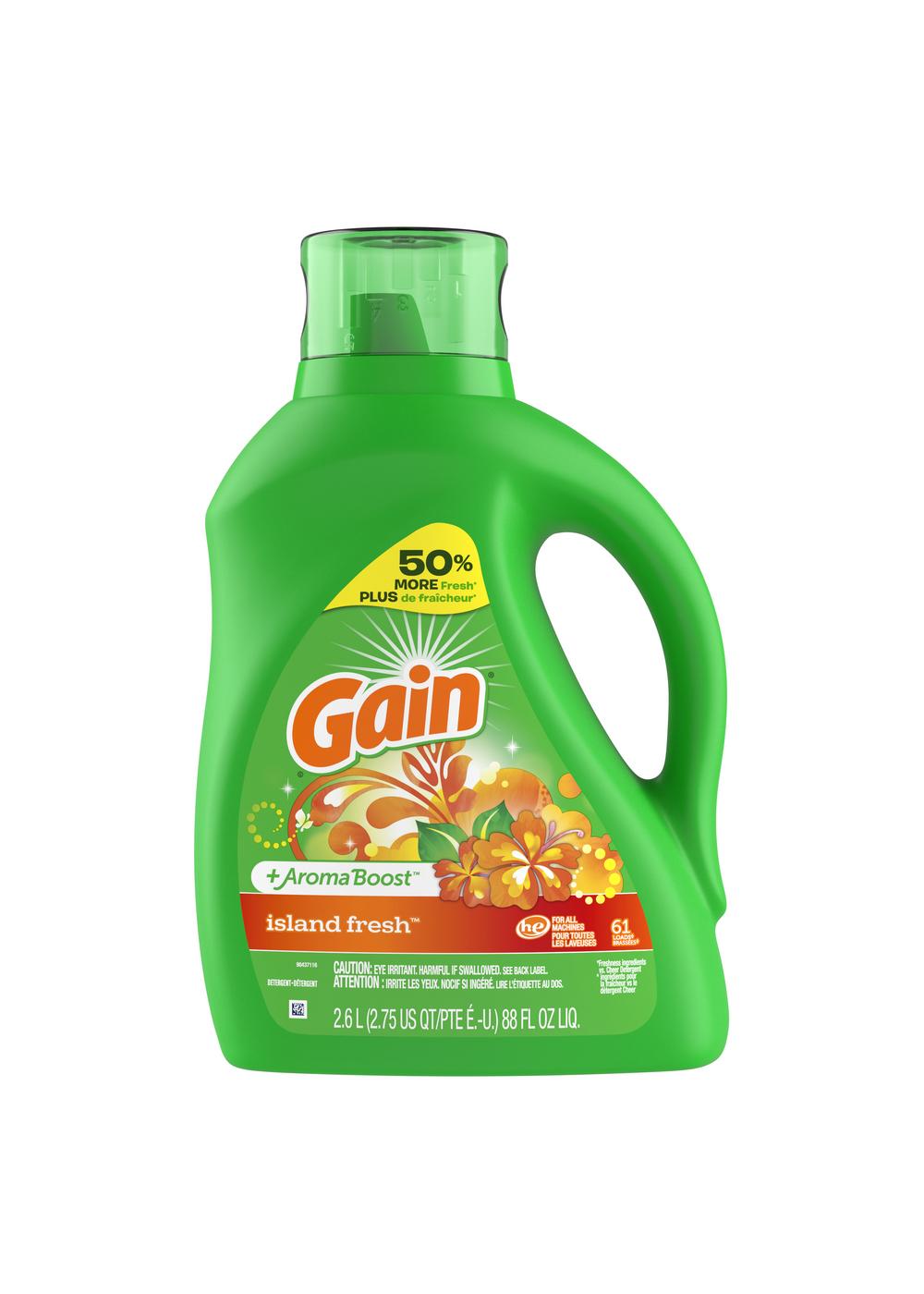 Gain + Aroma Boost HE Liquid Laundry Detergent, 61 Loads - Island Fresh; image 6 of 8