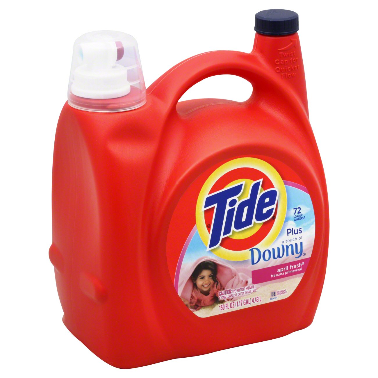 Tide April Fresh Liquid Detergent Plus a Touch of Downy 72 Loads