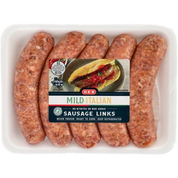 H-E-B Pork Italian Sausage Links - Mild, Avg. 1.25 lbs