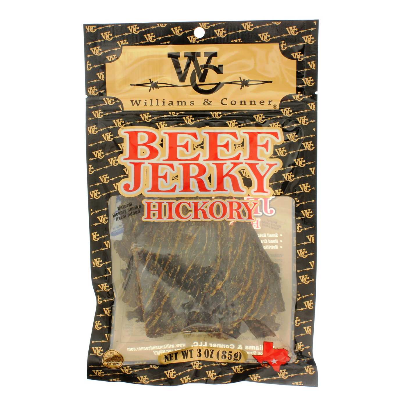 Williams and Conner Hickory Flavored Beef Jerky; image 1 of 2