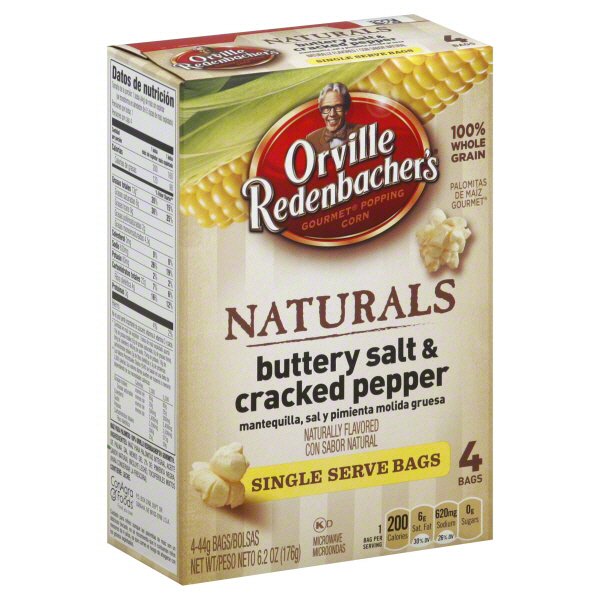 Orville Redenbacher's Naturals Buttery Salt & Cracked Pepper Popcorn
