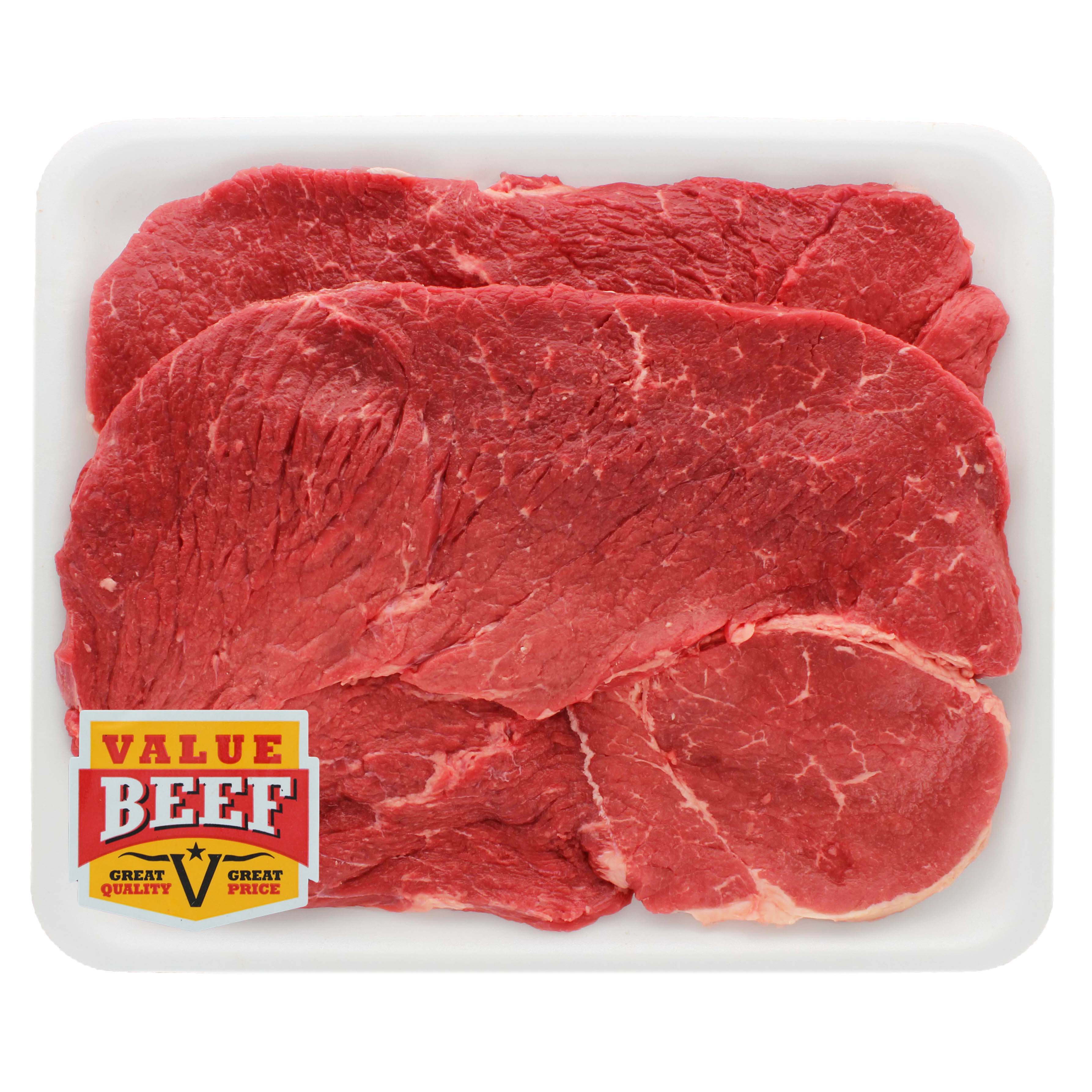 H-E-B Beef Round Steak Boneless Value Beef, Value Pack, 2-3 steaks ...