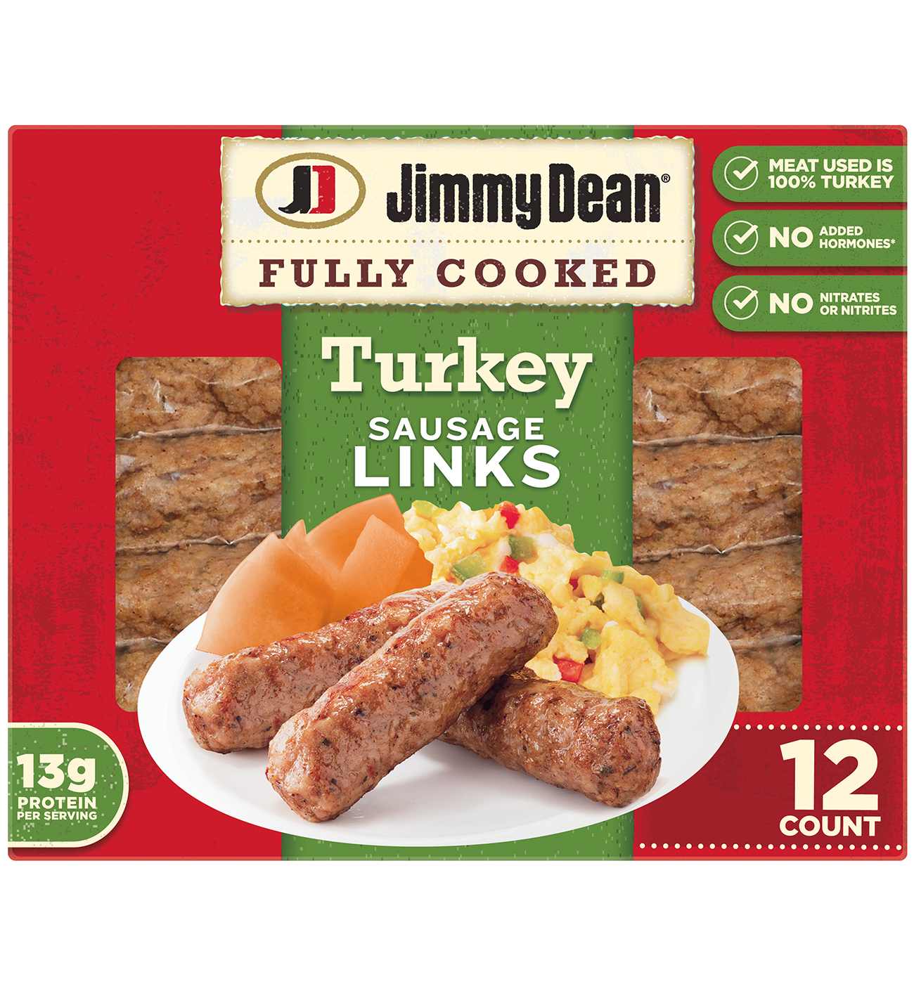 Jimmy Dean Fully Cooked Turkey Breakfast Sausage Links, 12 ct; image 1 of 5