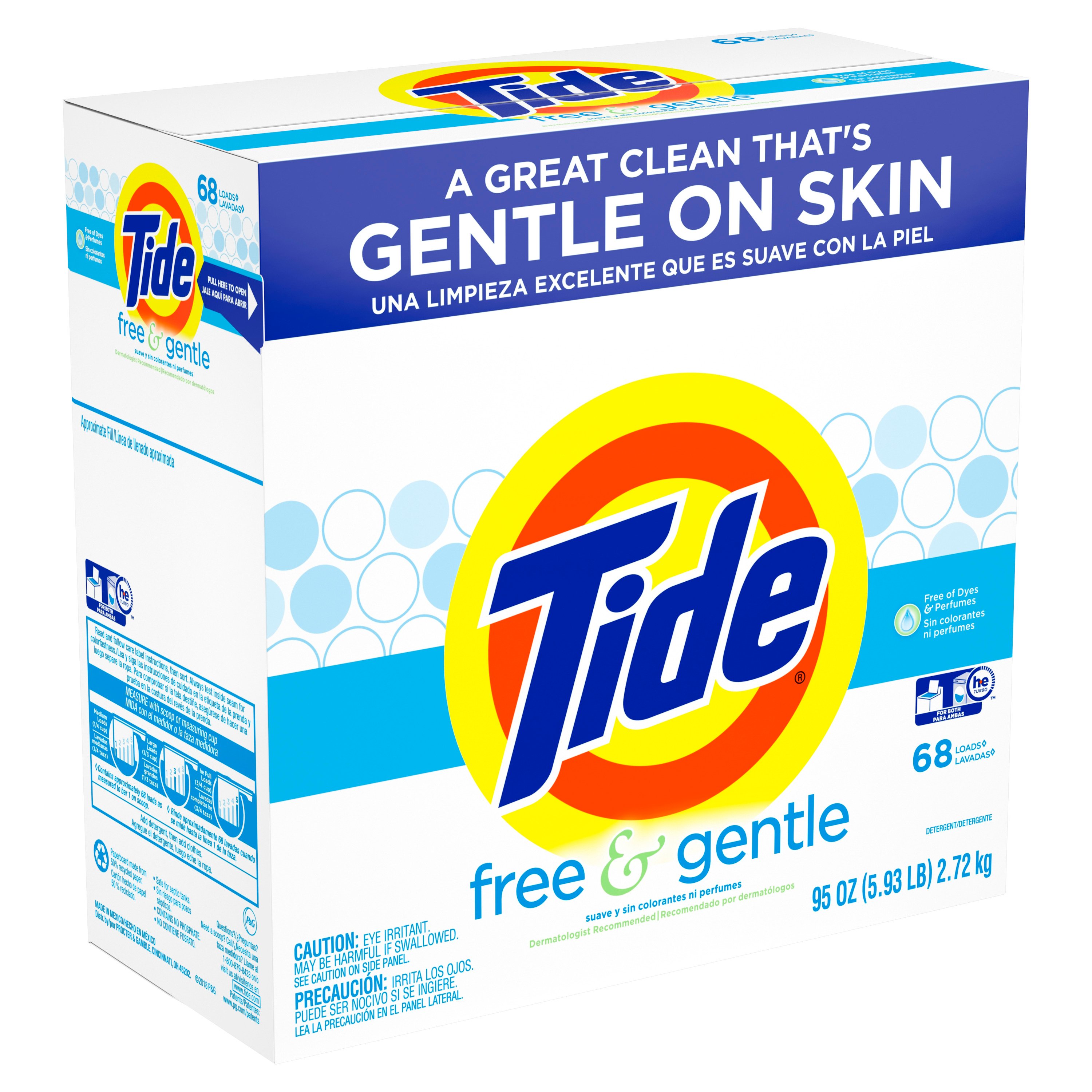 Tide Free & Gentle HE Powder Laundry Detergent 68 Loads - Shop ...