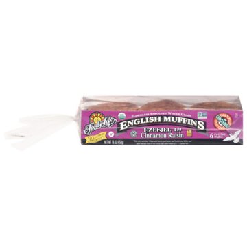 Food For Life Ezekiel 4:9 Sprouted Whole Grain Cinnamon Raisin English Muffins, 6 ct