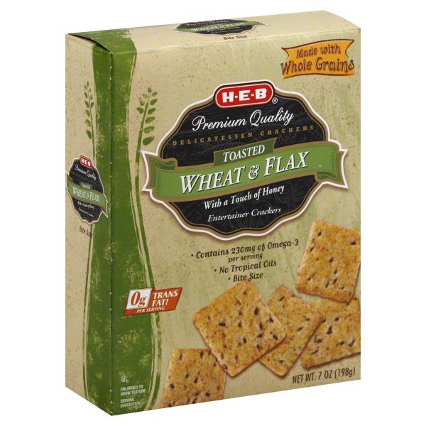 HEB Toasted Wheat & Flax Entertainer Crackers Shop Crackers